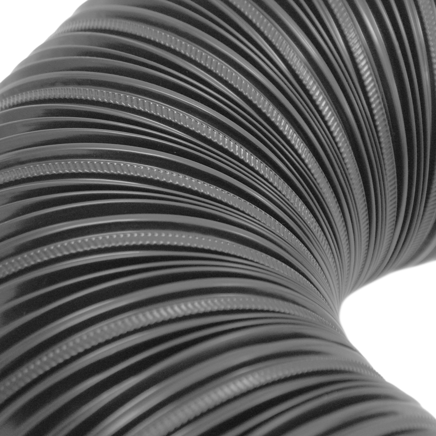 Therm Flex conduit flexible en aluminium isolé gris Ø 125 mm longueur 0,75 m, pour raccordement à l'air extérieur.