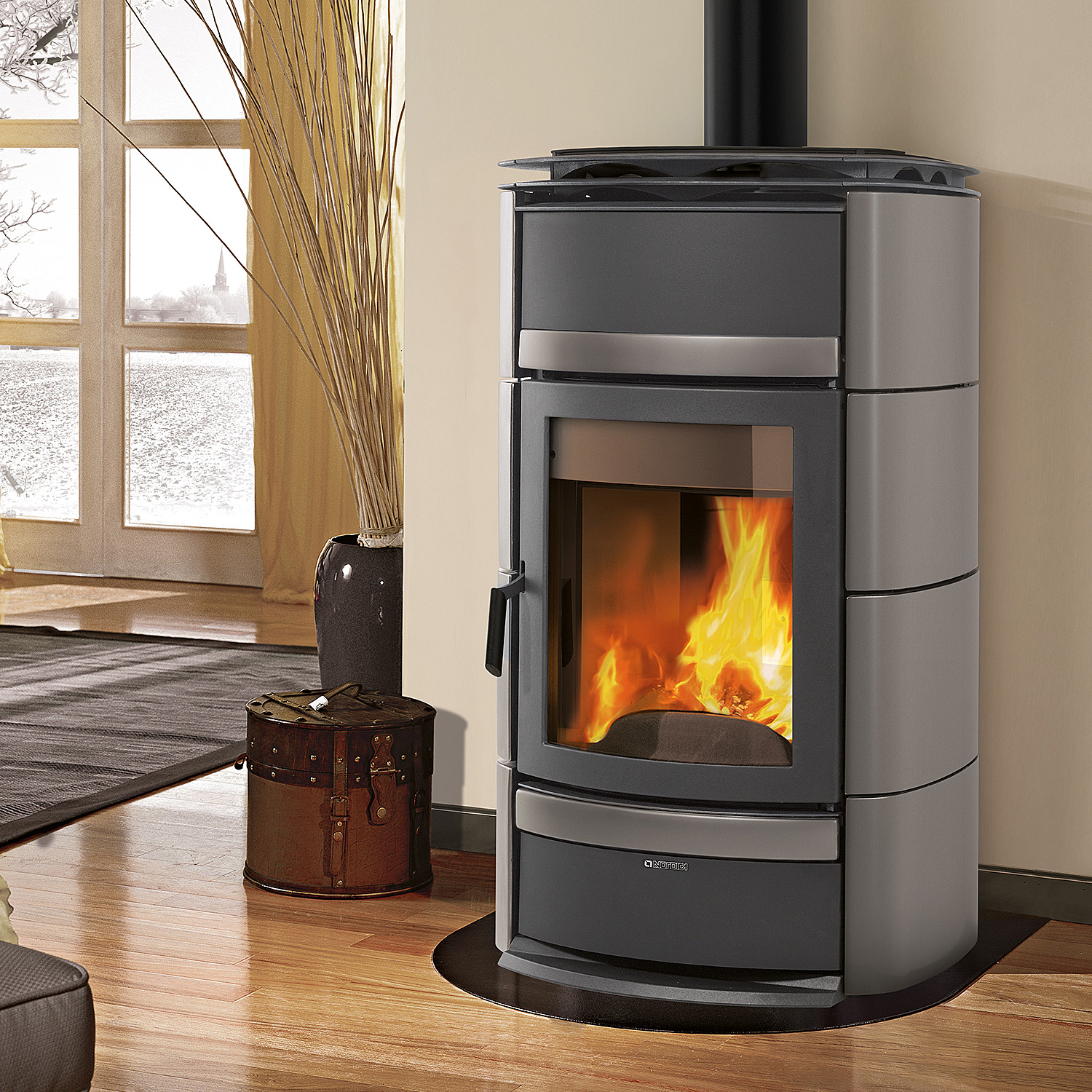 La Nordica Norma S Idro DSA Poêle à bois hydraulique Agata Gris