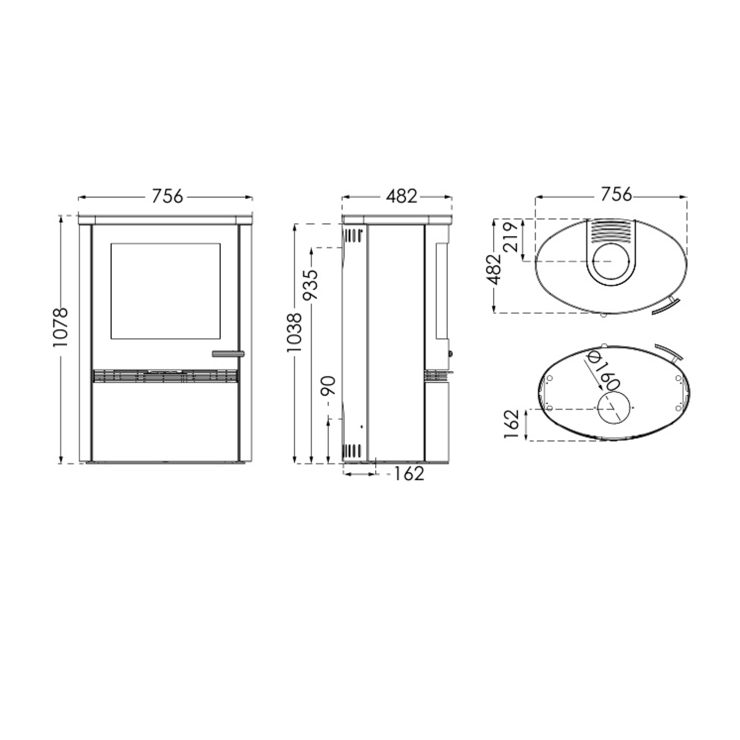 TermaTech TT22HS-CG poêle à bois