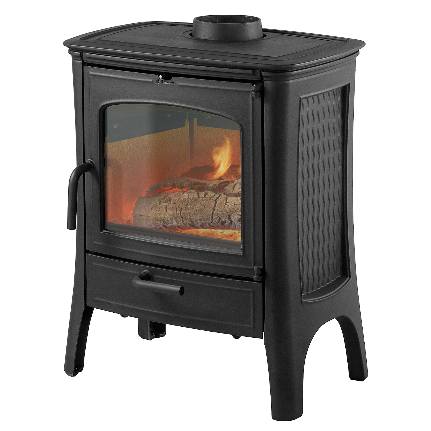 Poêle à bois Hergom E20 en fonte noire