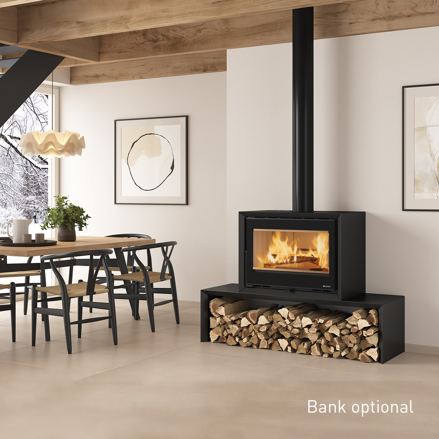 La Nordica Prestige Line Dante Poêle à bois Acier Noir Mat La Nordica Prestige Line Dante Poêle à bois Acier Noir Mat