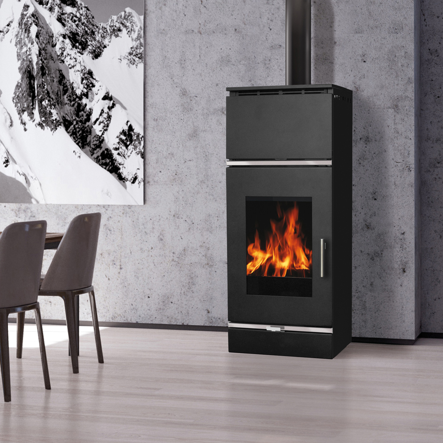Schmitzker Cubira 12 CS Poêle à bois avec échangeur d'eau