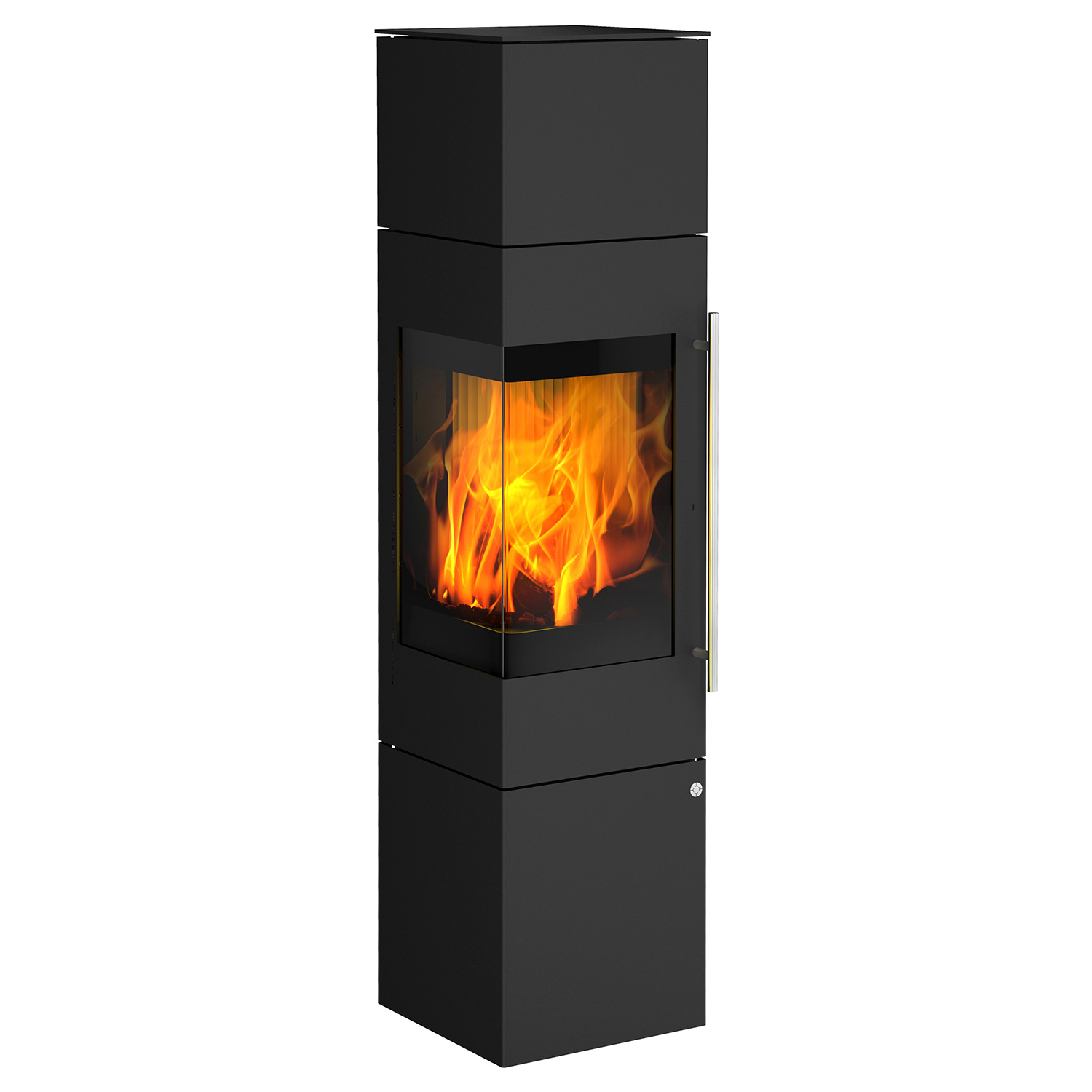 Olsberg Ipala Smart Compact poêle à bois avec ouverture de porte à gauche et module PowerBloc!