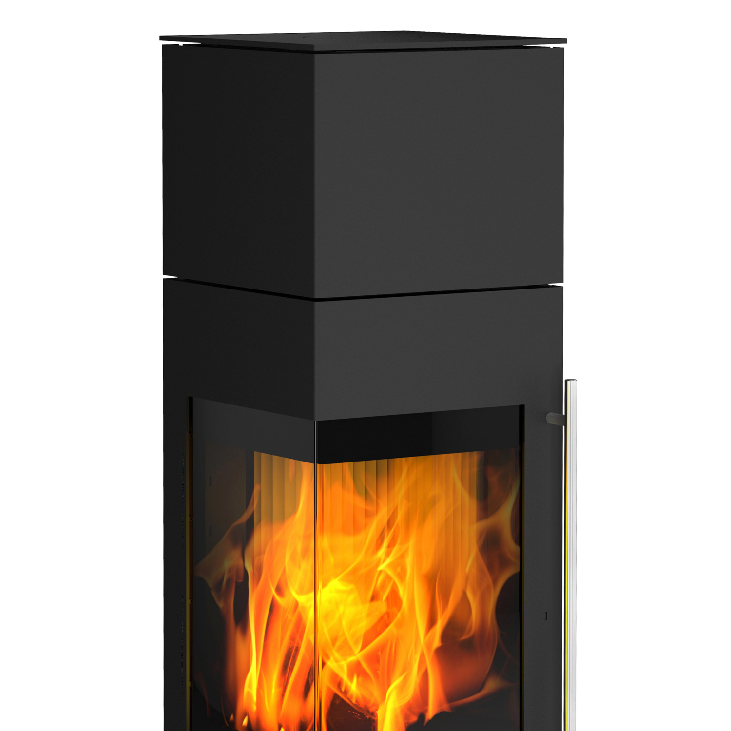 Olsberg Ipala Smart Compact poêle à bois avec ouverture de porte à gauche et module PowerBloc!