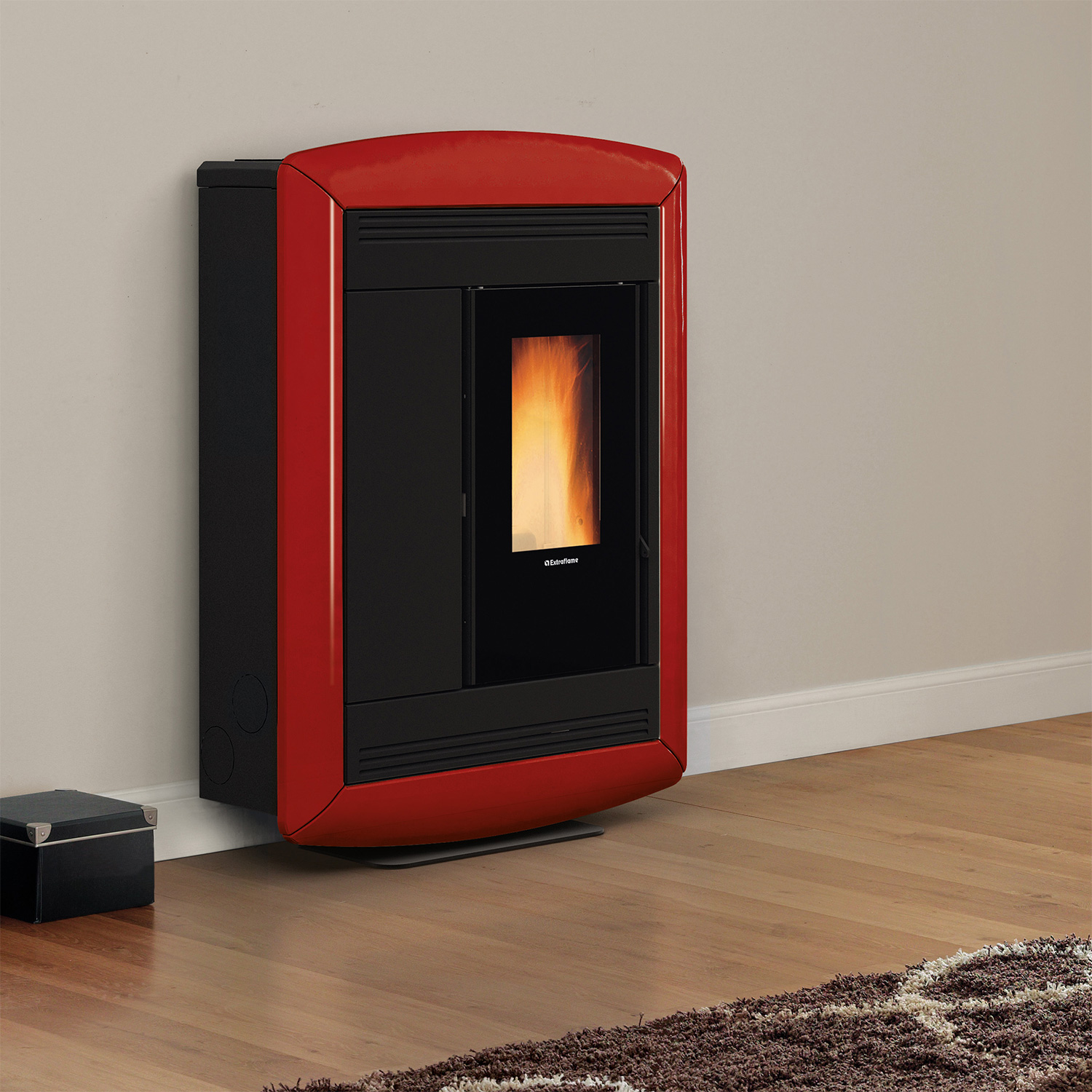 Extraflame Souvenir Lux EVO Poêle à granulés Majolique Bordeaux