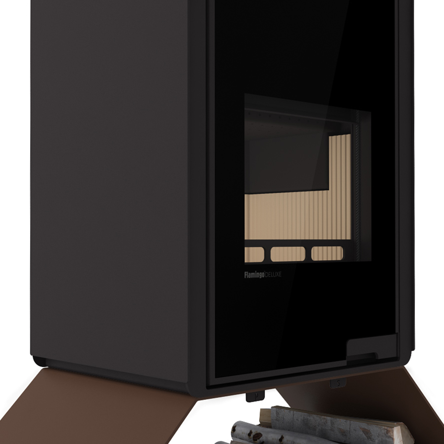 Poêle à bois HS Flamingo Deluxe Senai Marron