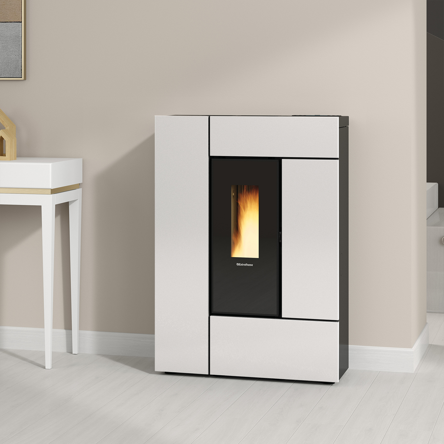 Extraflame Evolution Line Gabriella Plus poêle à granulés acier blanc