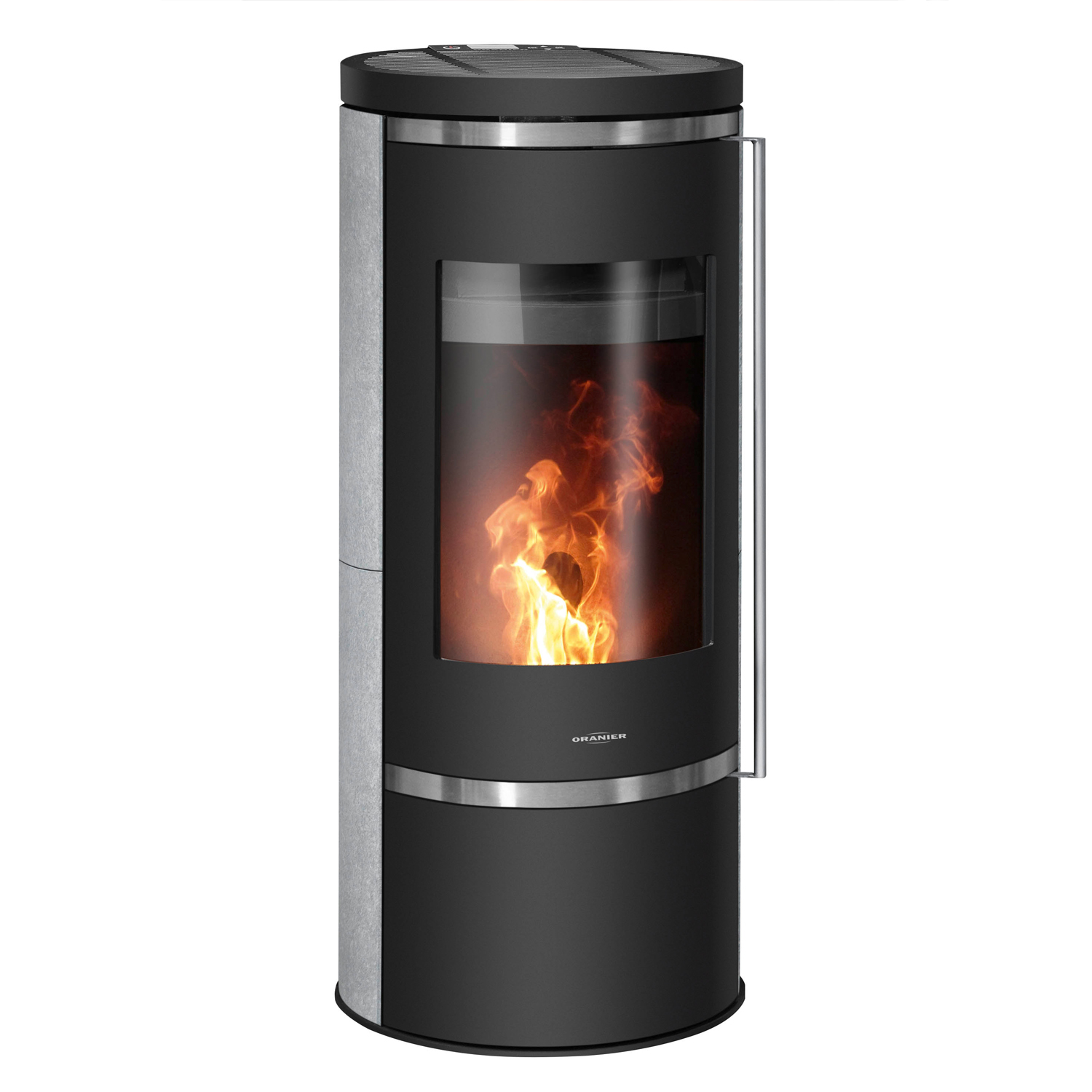 Oranier Carus Aqua 2.0 Poêle à granulés hydraulique Acier Noir / Pierre ollaire