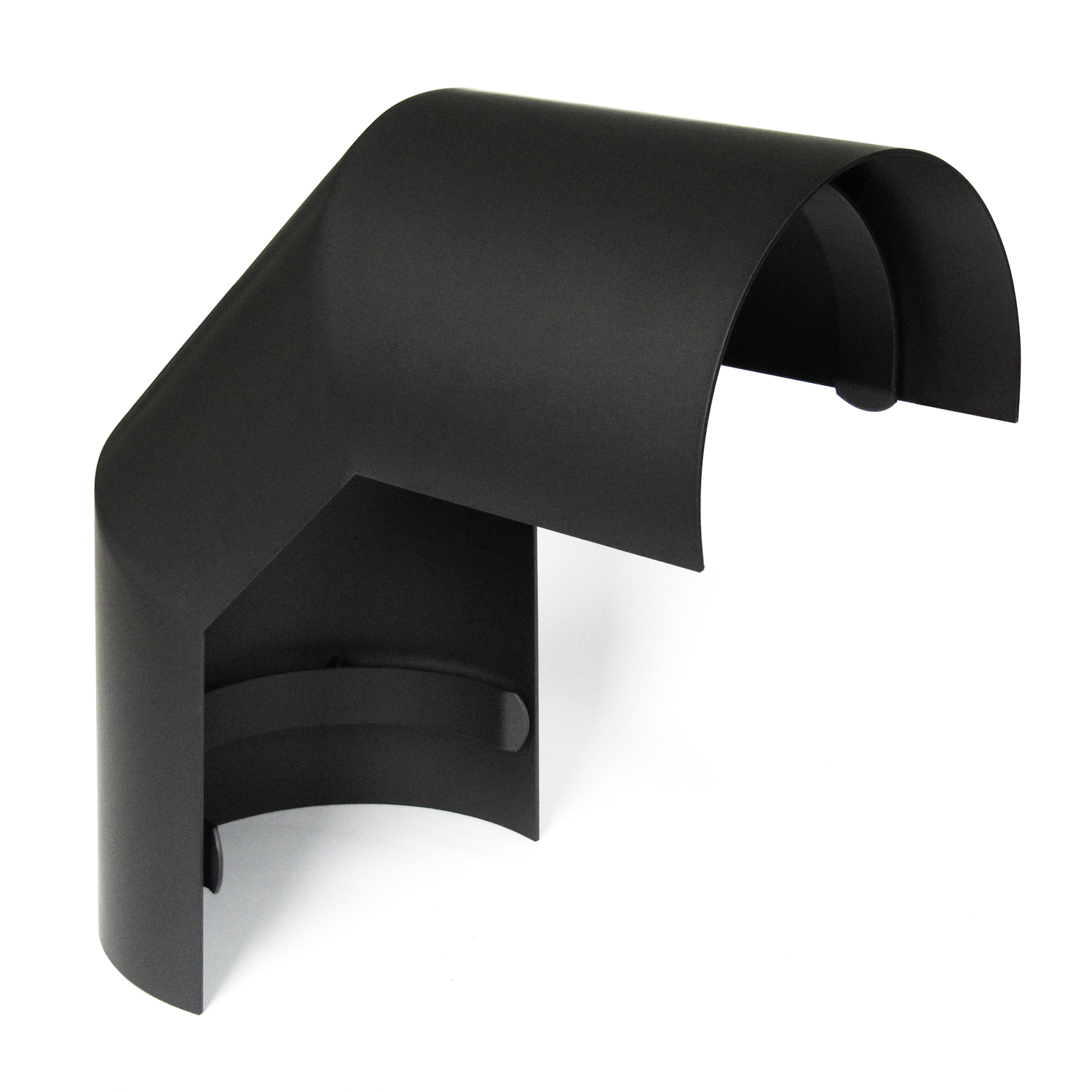 Coude de conduit de fumée / Tuyau de poêle 180mm - Bouclier thermique 90° noir Coude de conduit de fumée / Tuyau de poêle 180mm - Bouclier thermique 90° noir