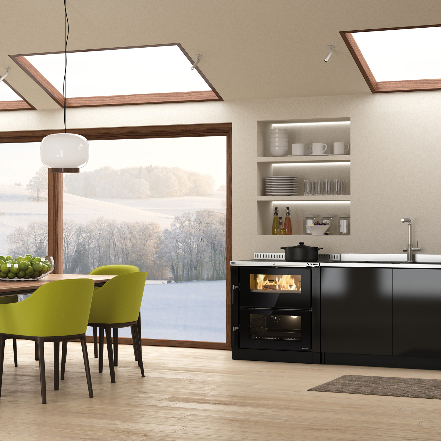 La Nordica Verona XXL 16 cuisinière à bois anthracite