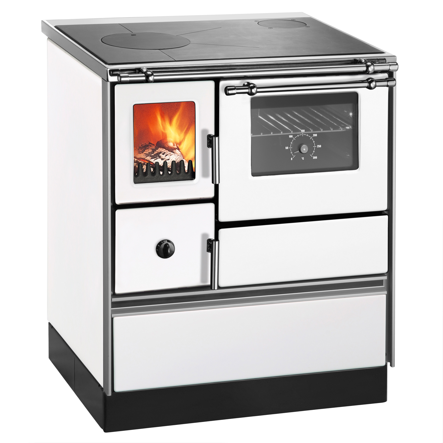 Wamsler K 176 F/A 70 Style Cuisinière Blanche, Surface de Cuisson en Acier, Four à Droite Wamsler K 176 F/A 70 Style Cuisinière Blanche, Surface de Cuisson en Acier, Four à Droite
