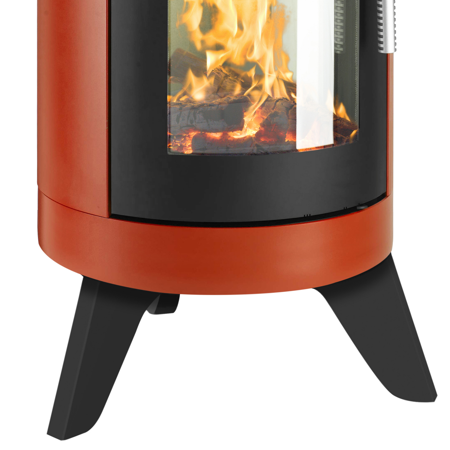 Poêle à bois Wamsler City en acier rouge
