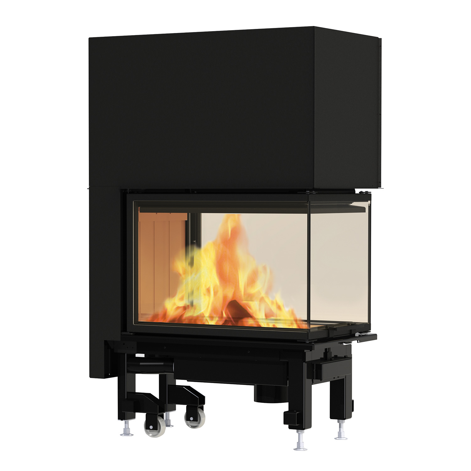 Edilkamin Windo3 50 insert de cheminée à bois avec foyer blanc