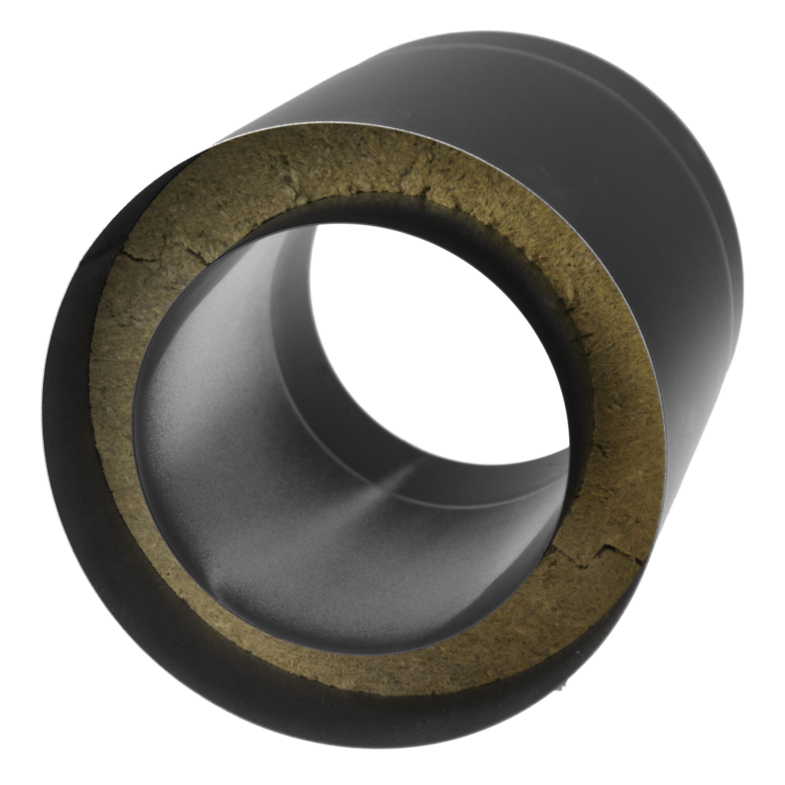 Raik Coltherm élément de longueur 150mm noir double paroi L: 250mm pour tuyau de fumée / conduit de fumée