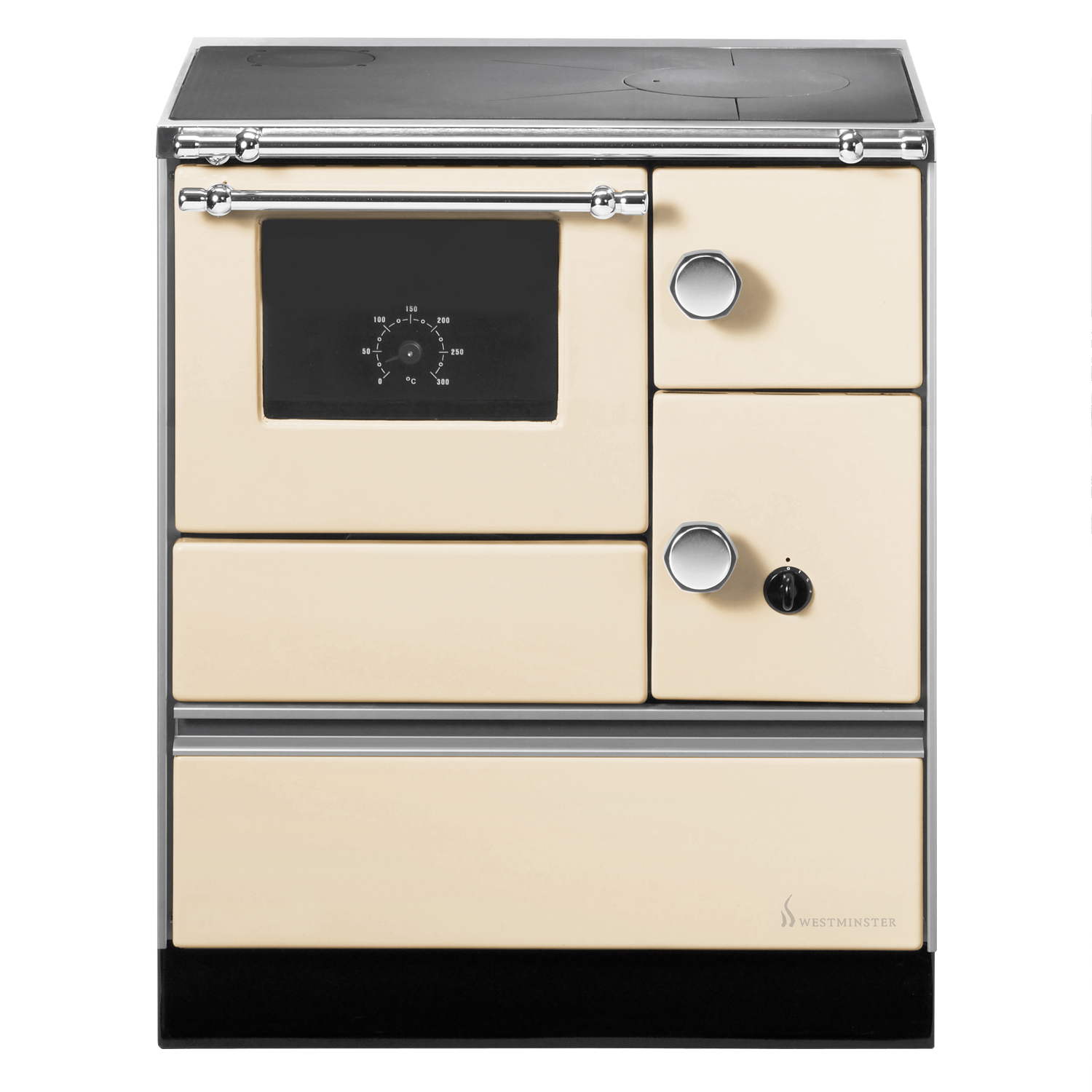 Wamsler K 176 A 70 Cuisinière en acier ivoire, four à gauche