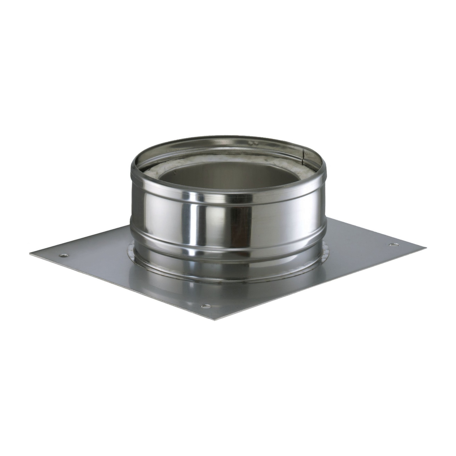 Schiedel plaque de base montage au sol pour coude avec pied de support Ø150 mm brillant
