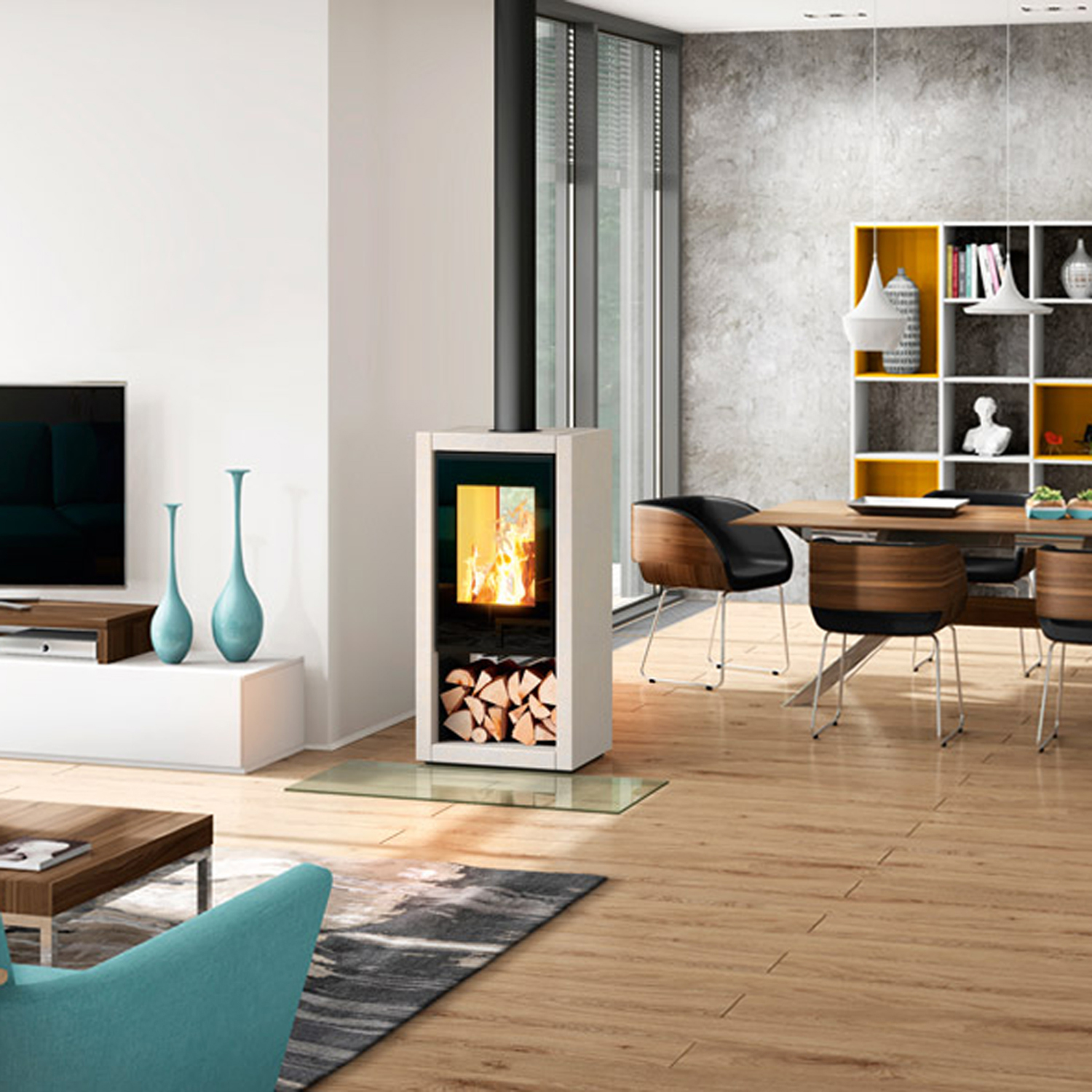 Spartherm Ambiente a8 Poêle à bois Blanc
