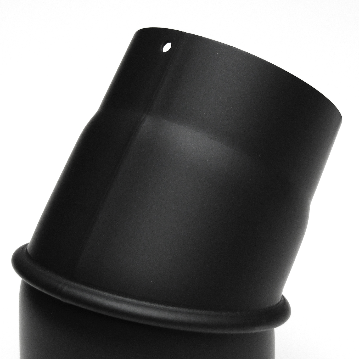 Coude de conduit de fumée Raik / Tuyau de poêle 150 mm - 0° - 45° sans ouverture de nettoyage noir