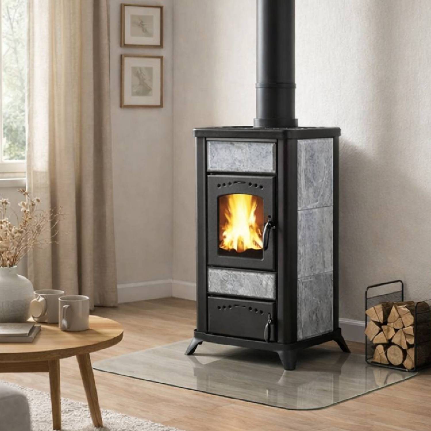 Wamsler poêle romantique II pierre naturelle