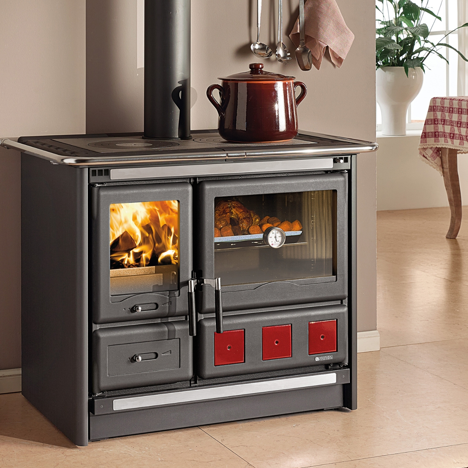 La Nordica Rosa XXL 5.0 Poêle de cuisine en acier Noir-Anthracite