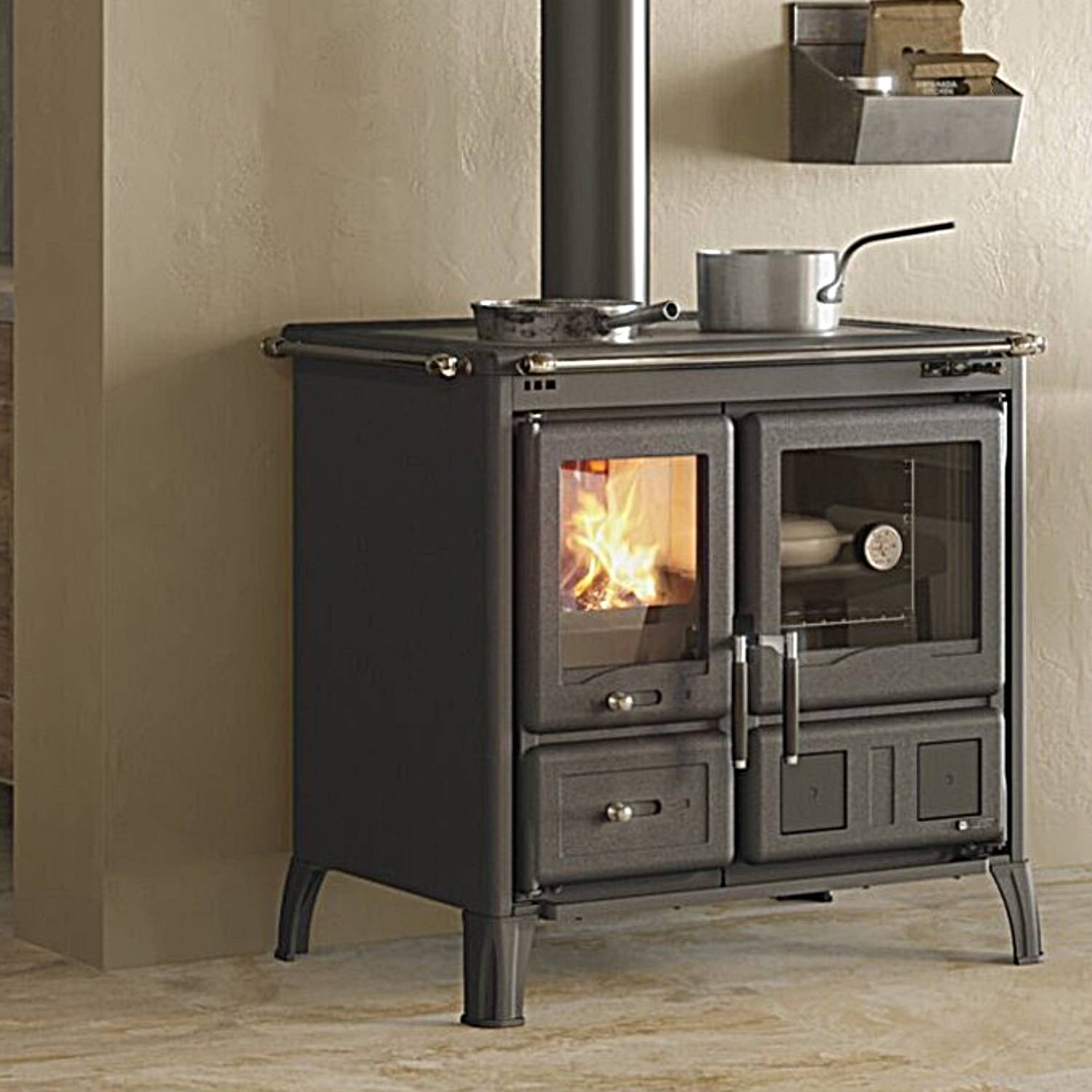 La Nordica GARDENIA.16 Acier - Noir anthracite Cuisinière à bois