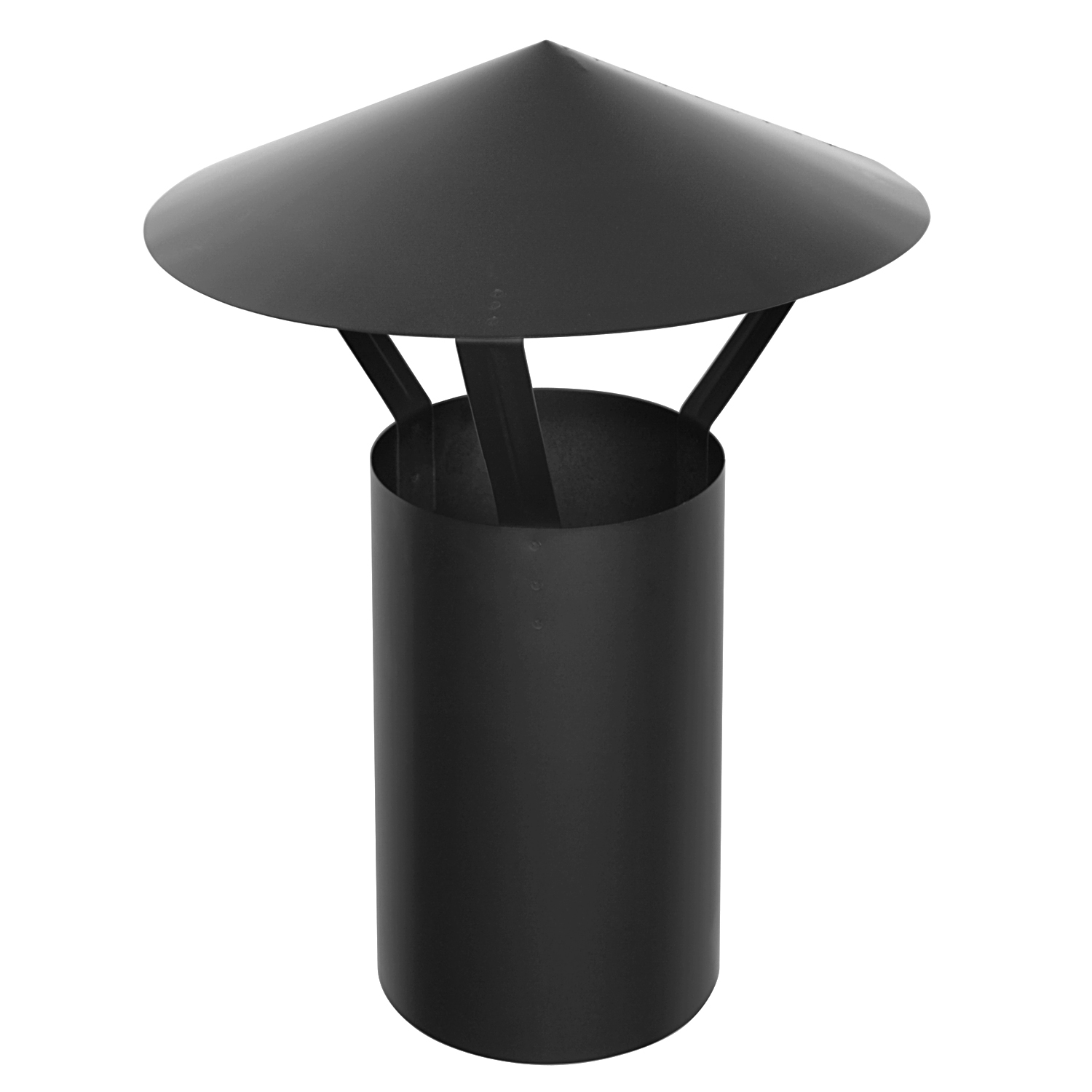 Tuyau de fumée 150mm - Chapeau de pluie FAL noir Tuyau de fumée 150mm - Chapeau de pluie FAL noir