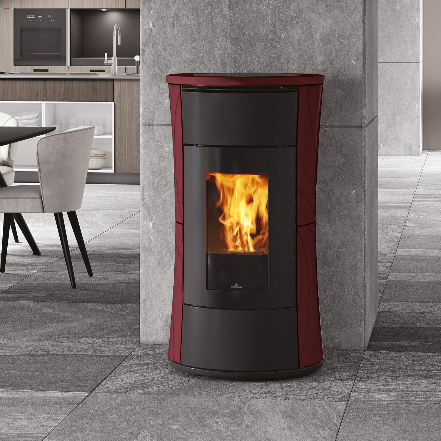 Edilkamin Cherie 9 EVO Poêle à granulés Céramique Bordeaux Edilkamin Cherie 9 EVO Poêle à granulés Céramique Bordeaux