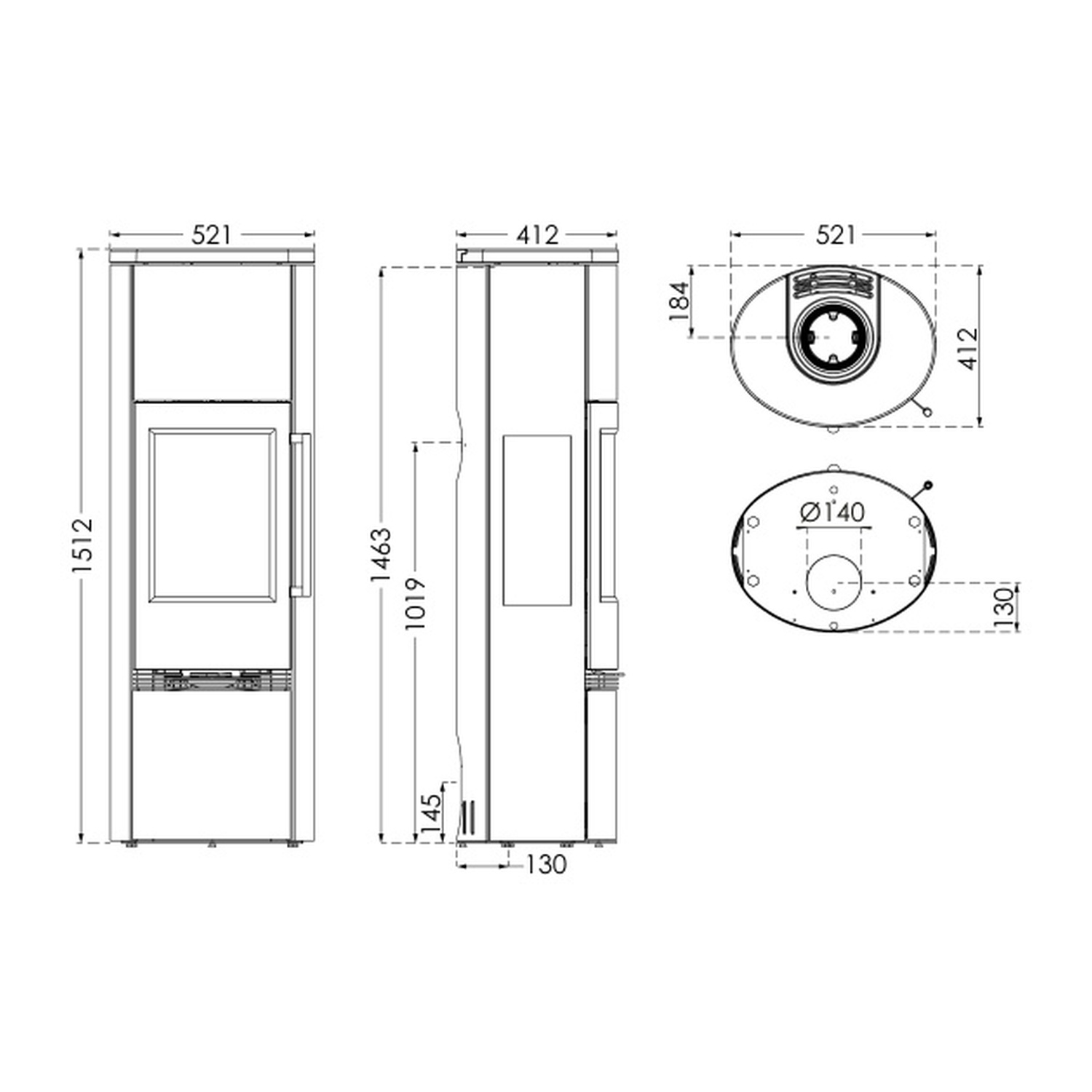 TermaTech TT23RHT poêle à bois