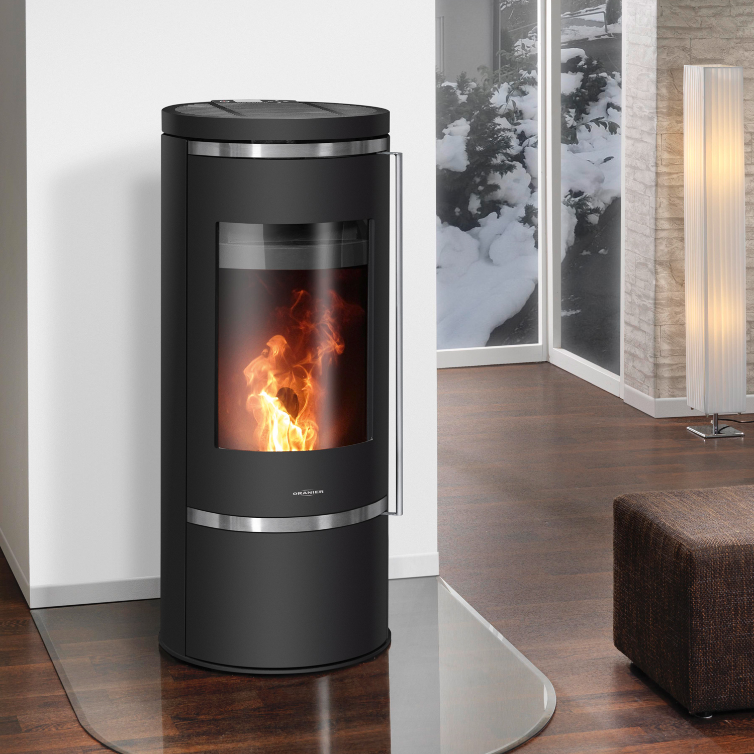 Oranier Carus Aqua 2.0 Poêle à granulés hydraulique en acier noir