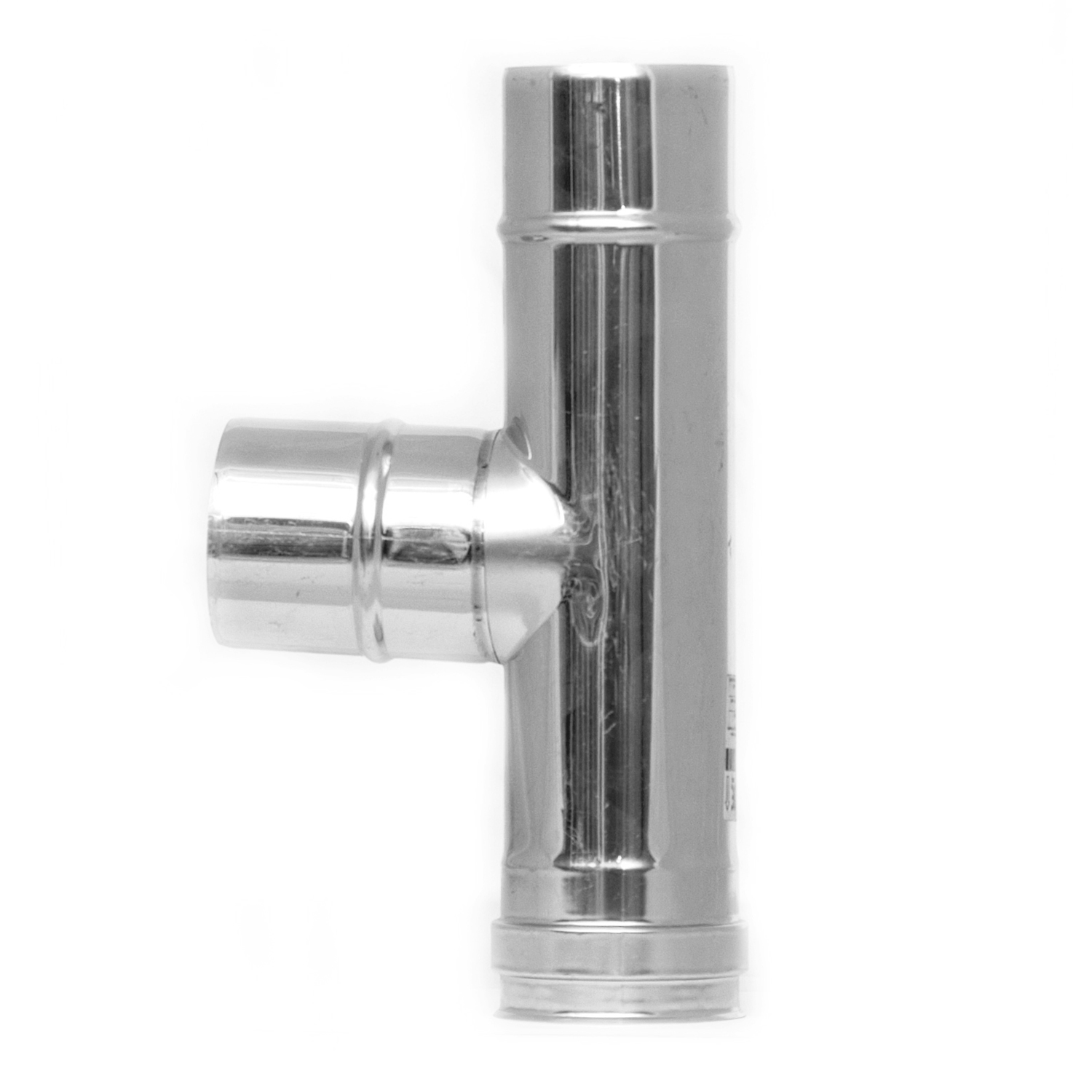 Raik Tuyau de Poêle / Conduit de Fumée 80mm - Coude à Capsule (Té) INOX