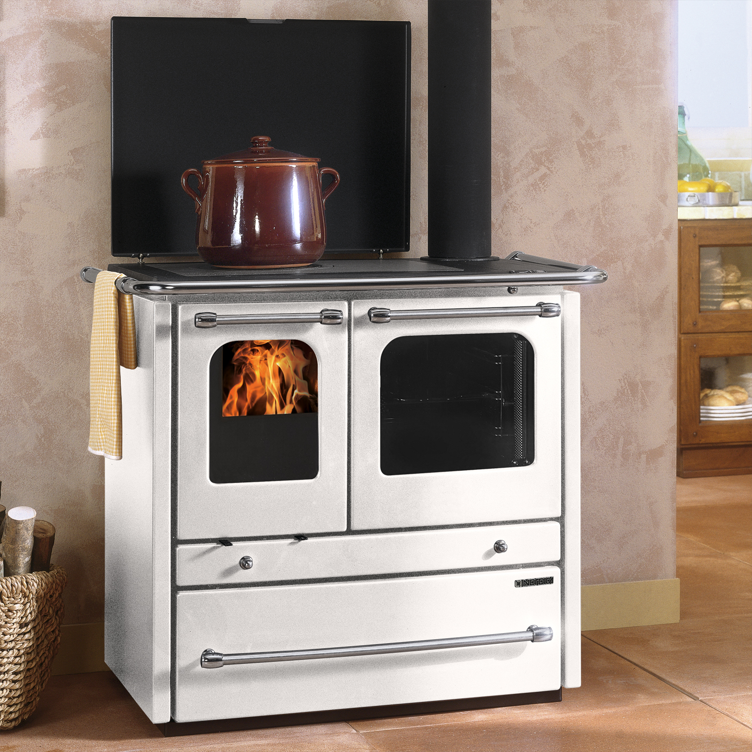 Poêle à bois avec bouilleur La Nordica Termosovrana Blanc