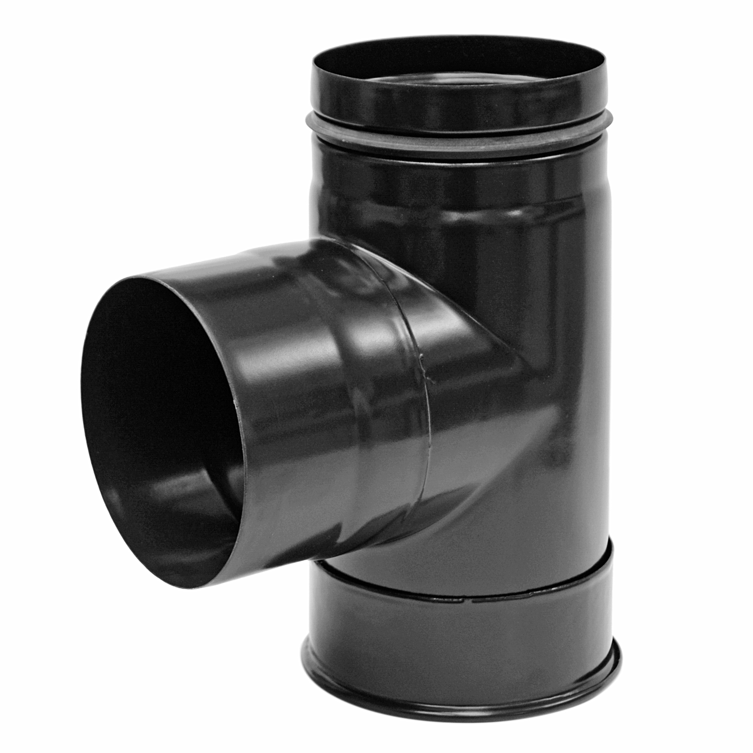 Raik conduit de poêle / tuyau de poêle 120mm - Coude à capsule sans joint (pièce en T) Raik conduit de poêle / tuyau de poêle 120mm - Coude à capsule sans joint (pièce en T)