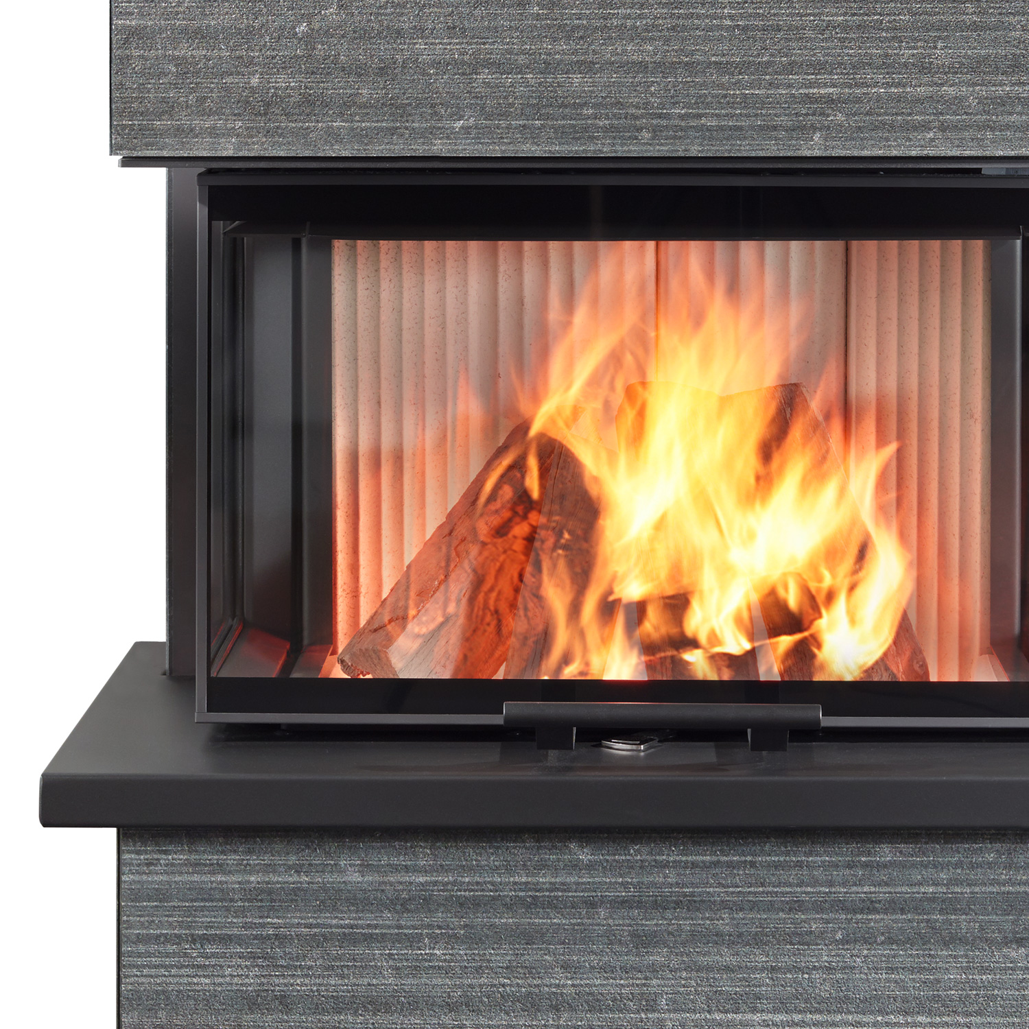 Olsberg Osorno S TopStone Poêle à bois Gabbro nero ferrara linea-retta