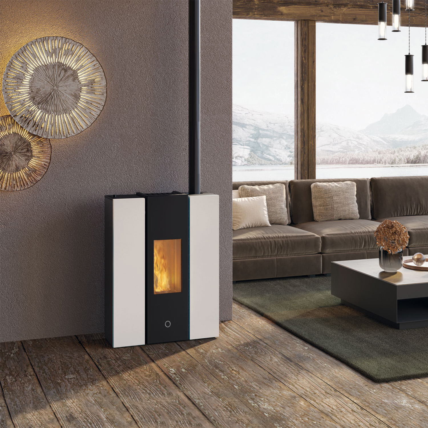 EK63 Gotha 70 Evo Poêle à granulés acier blanc