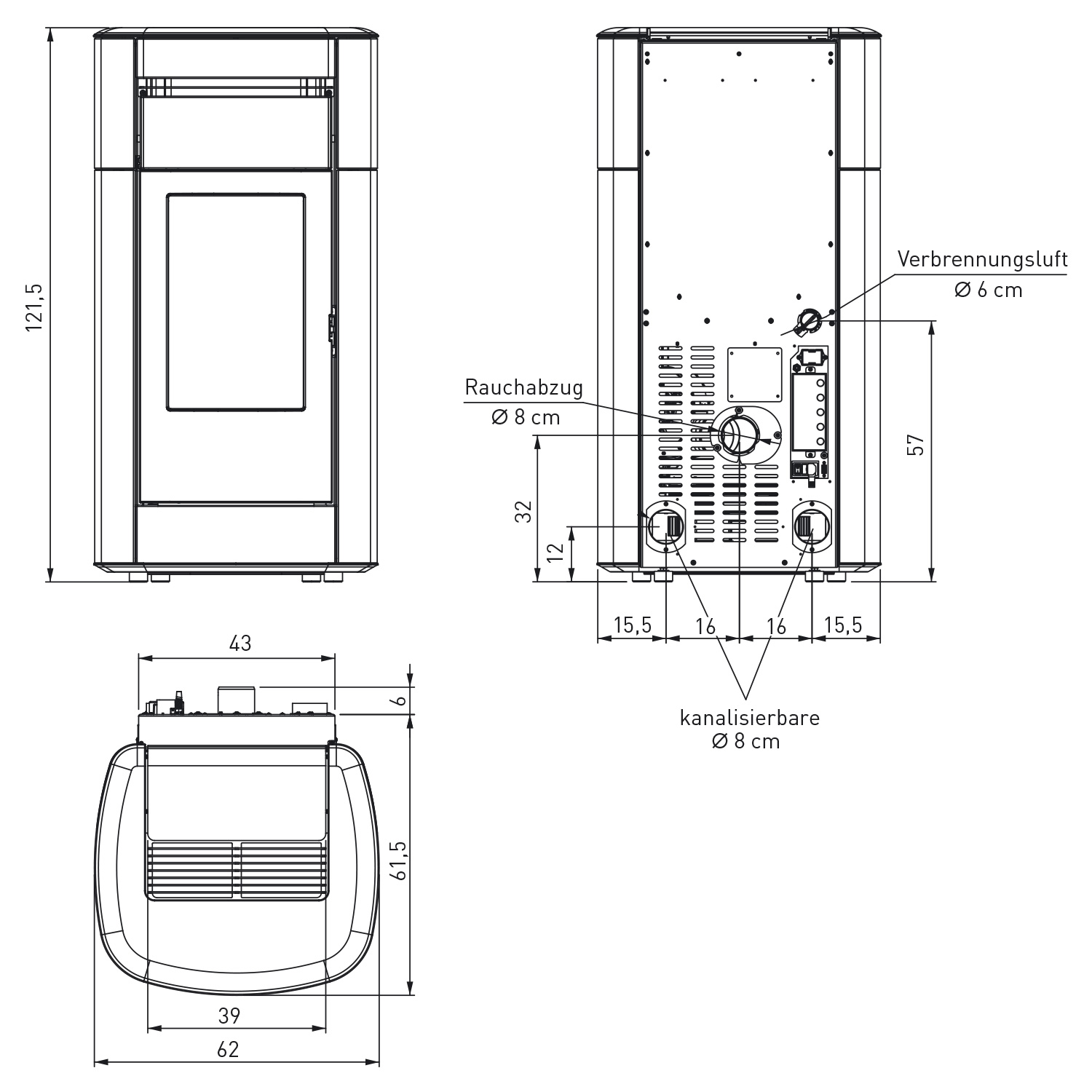 Edilkamin Vyda EVO poêle à granulés céramique blanc mat Edilkamin Vyda EVO poêle à granulés céramique blanc mat