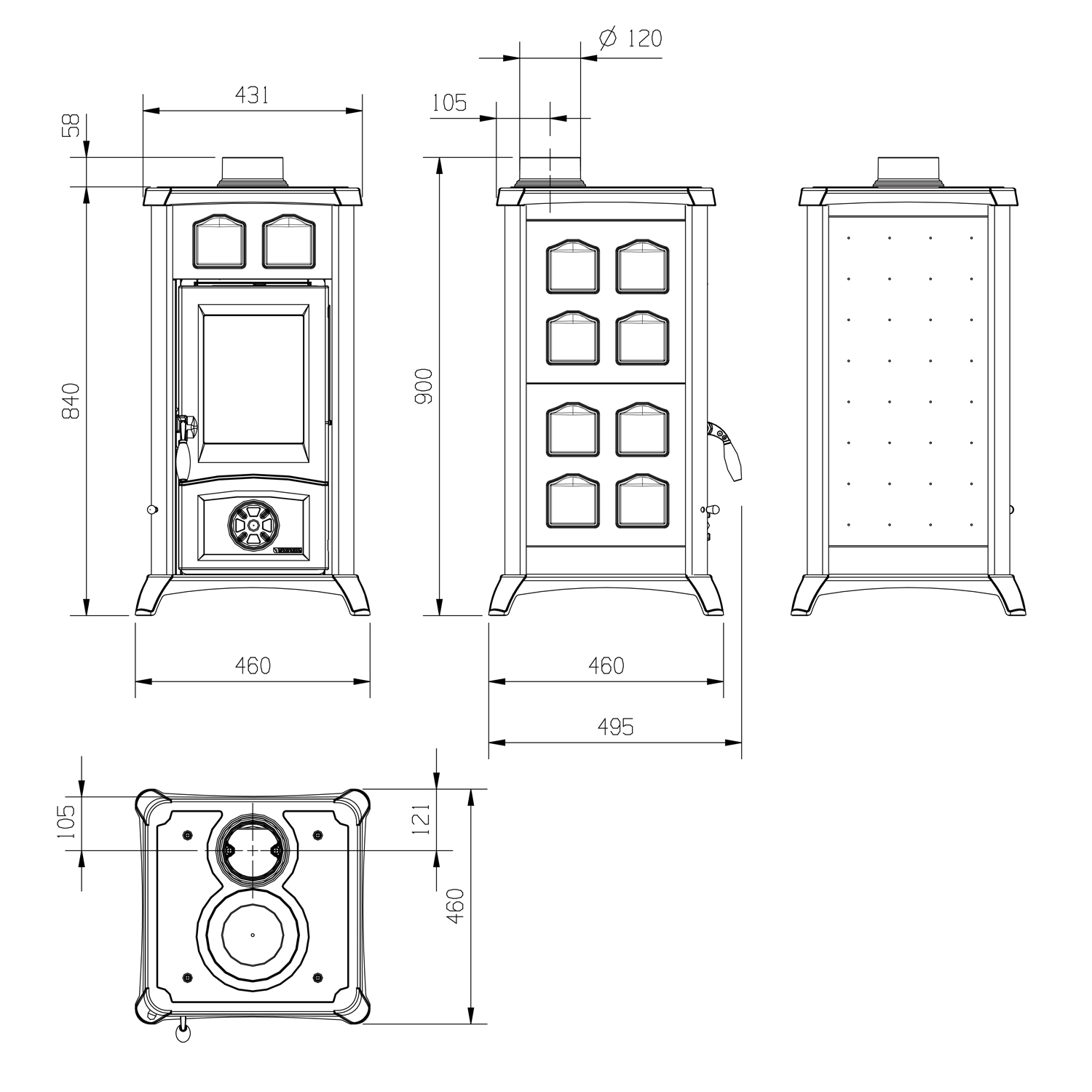La Nordica Gemma Lean poêle à bois Élégance Blanc