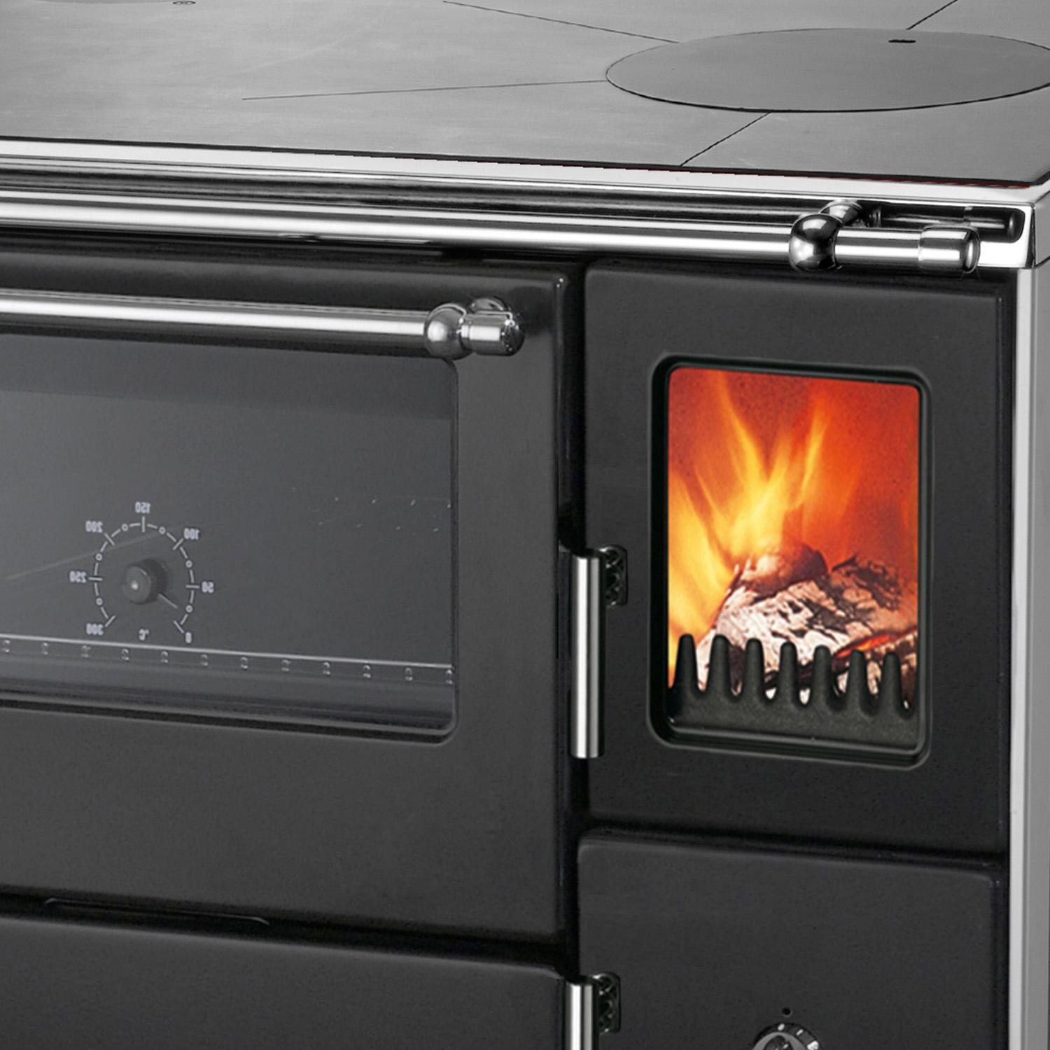 Westminster K76F-90 Cuisinière à bois Noir