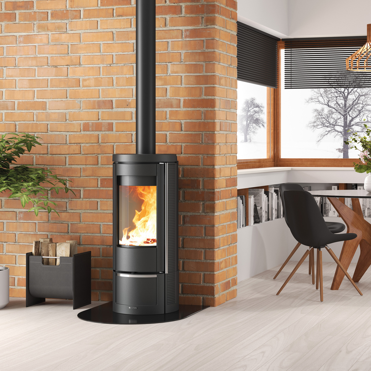 La Nordica Marlena 16 poêle à bois, incl. embout de conduite de fumée 50 cm