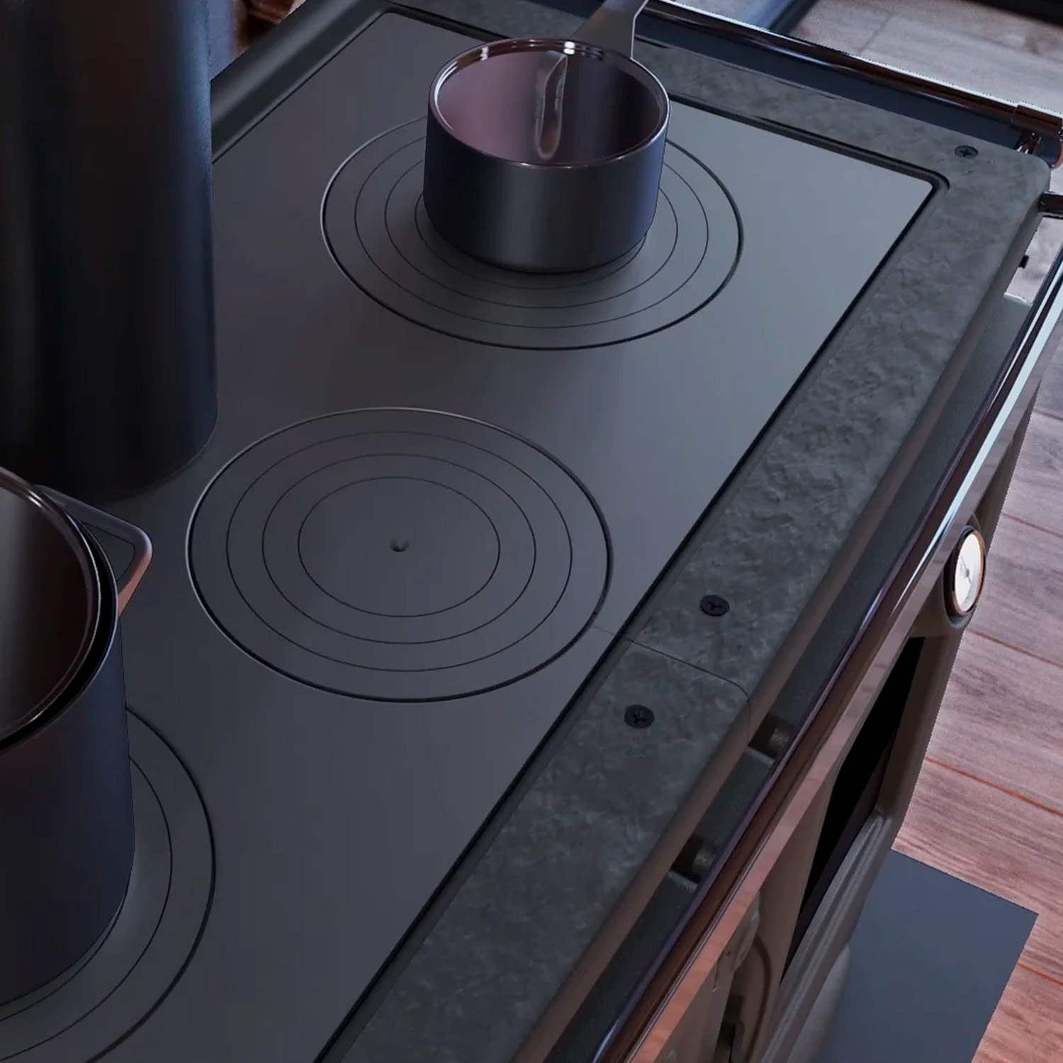 La Nordica Prestige Line Alaska 16 cuisinière à bois noir vitré