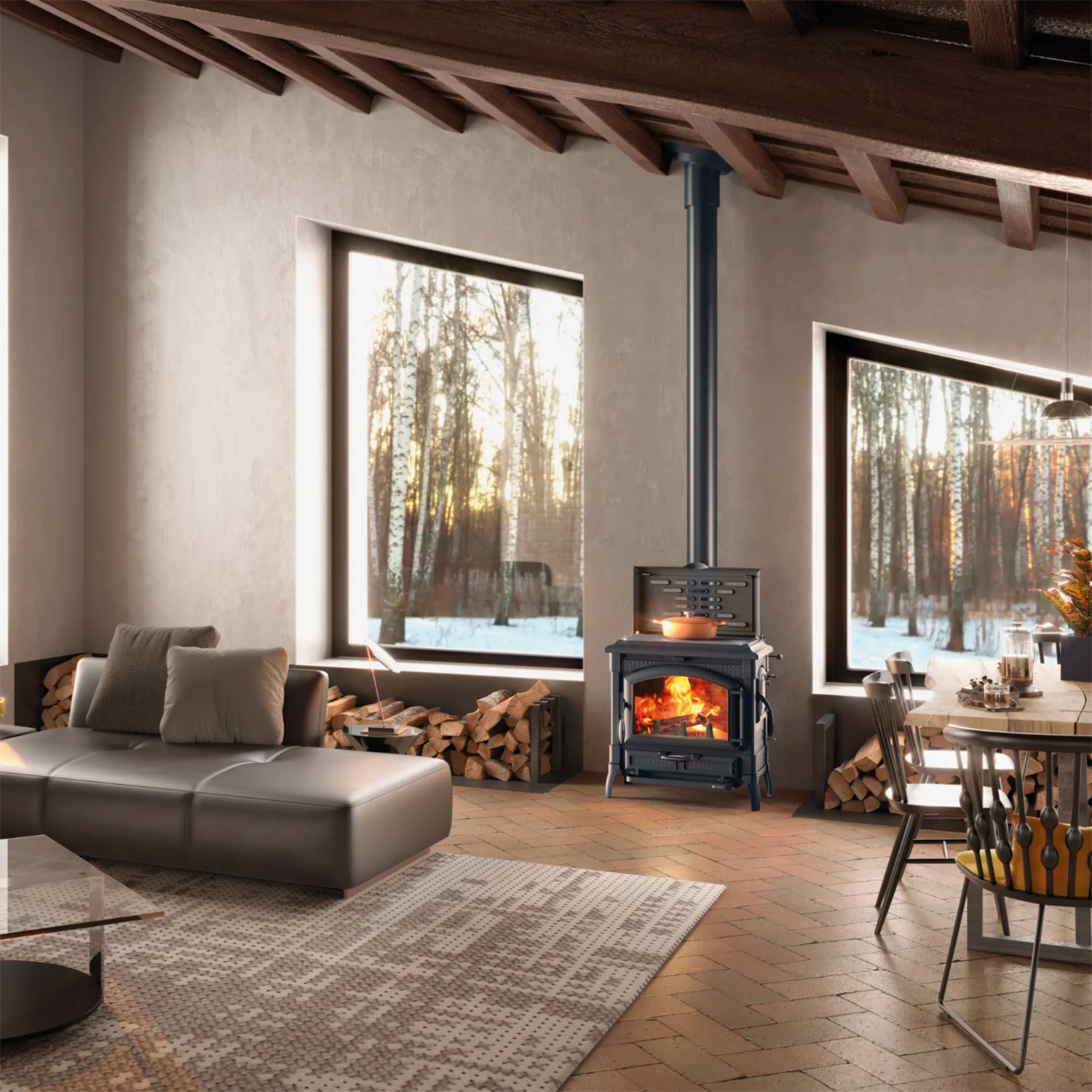 La Nordica Isotta con Cerchi Lean poêle à bois