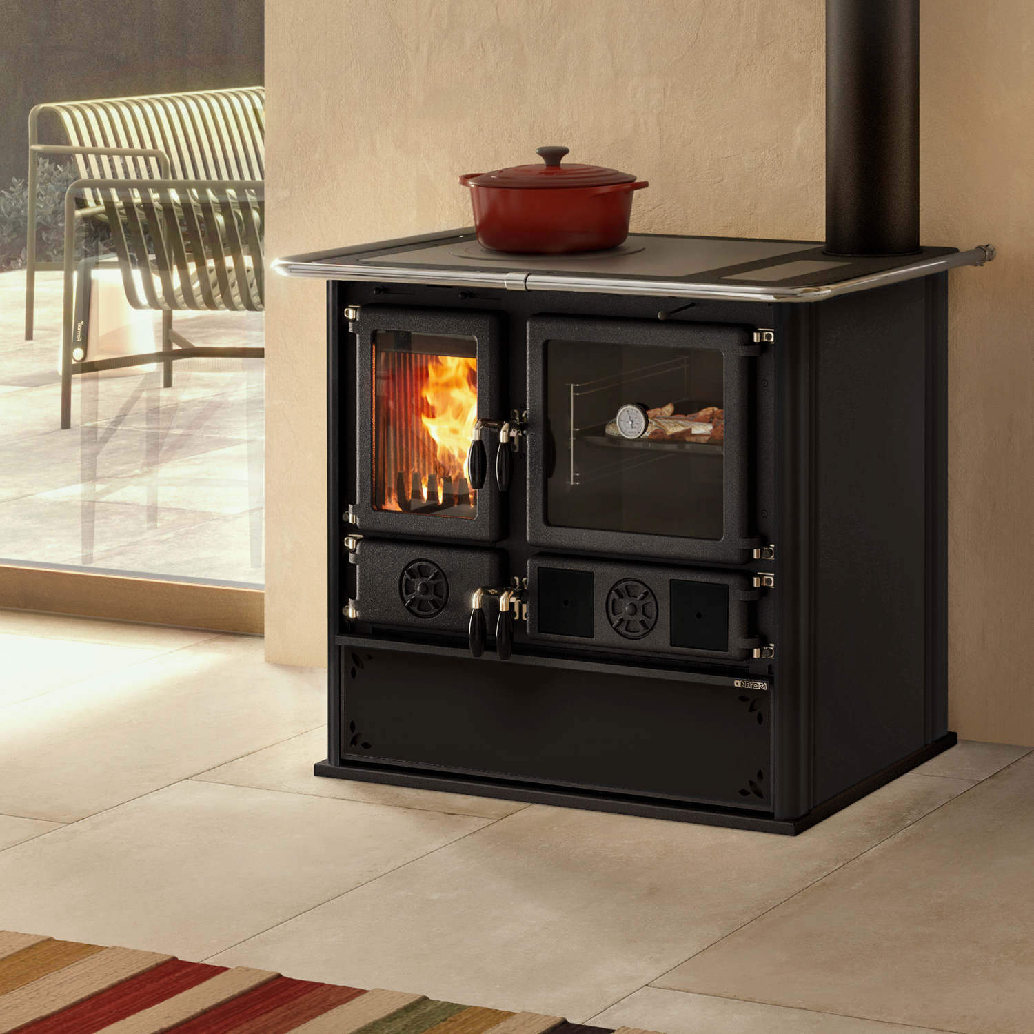 La Nordica Rosa 5.0 poêle de cuisine en acier noir