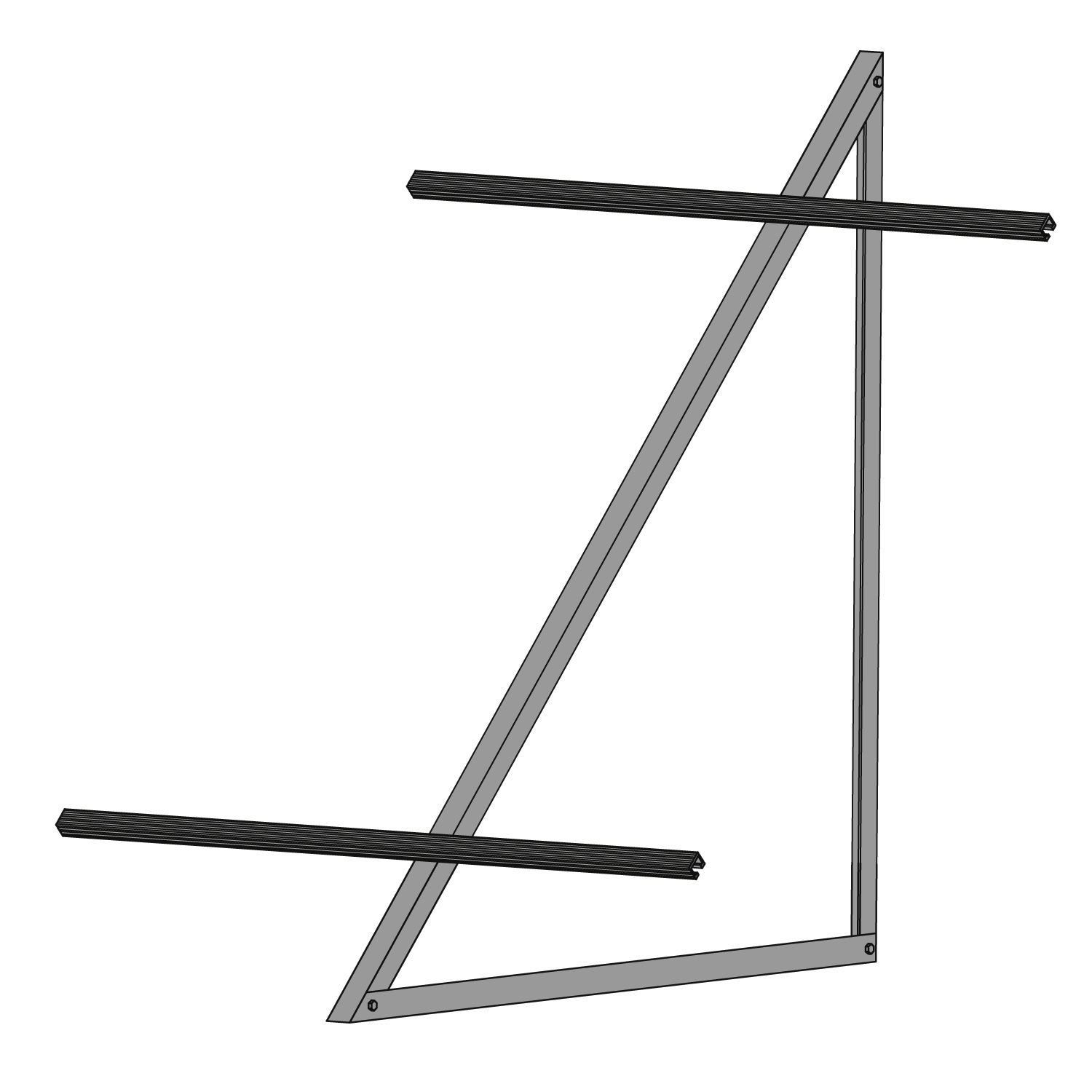 Sunex Kit de montage pour toit plat pour 1 collecteur solaire Basicx 2.0