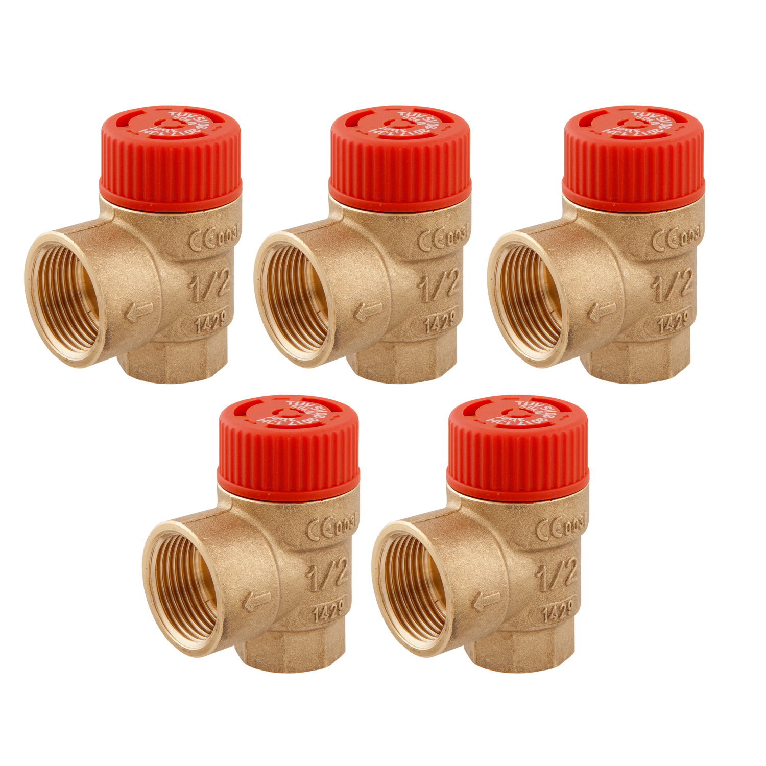 Afriso Vanne de sécurité à membrane MS Rp 1/2" x Rp 3/4" lot de 5