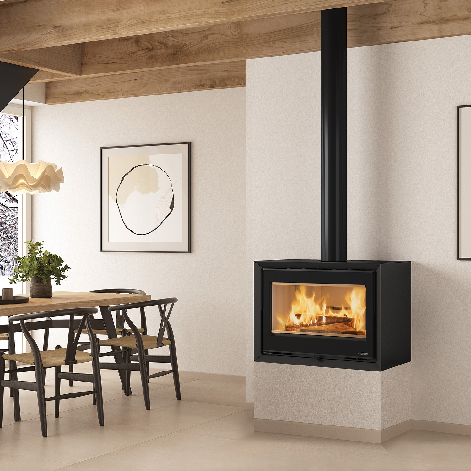 La Nordica Prestige Line Dante Poêle à bois Acier Noir Mat