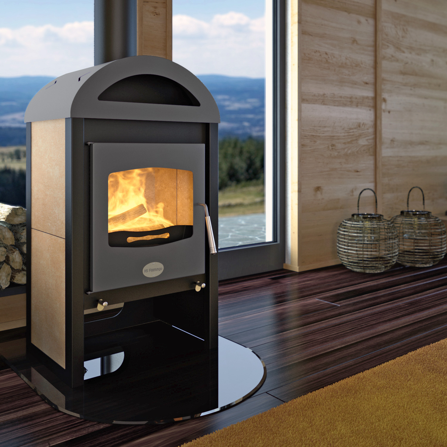 Poêle à bois HS Flamingo MELAND Beige