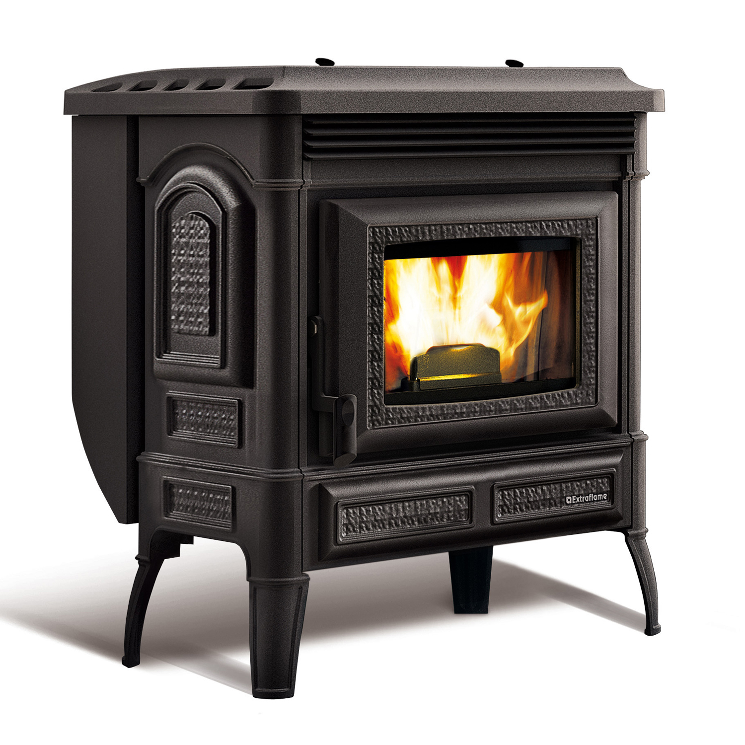 Extraflame Teodora Evo Poêle à granulés Fonte Noir