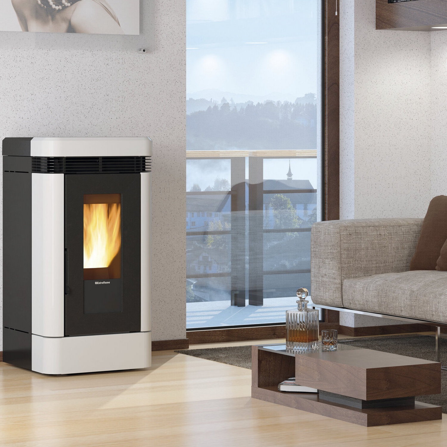 Extraflame LUCIA PLUS.16 - Weiss poêle à granulés