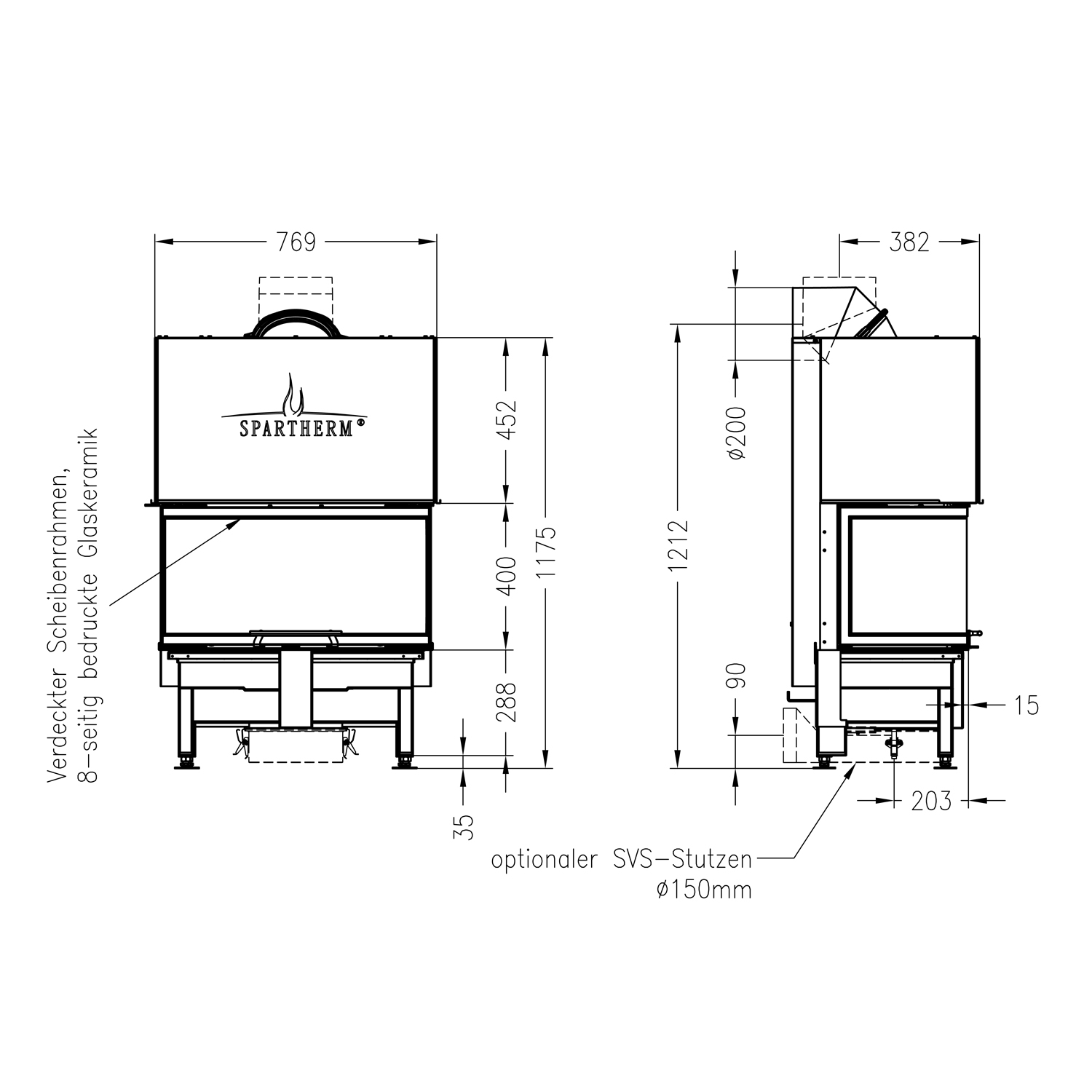 Spartherm Varia AS-3RLh-4S insert de cheminée