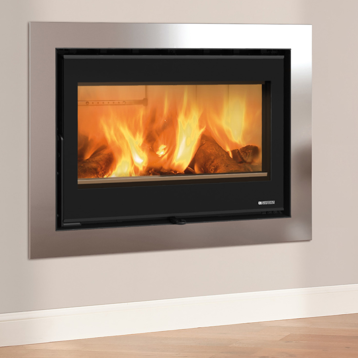 La Nordica Inserto 80 Wide 2.0 Insert de cheminée Acier Noir