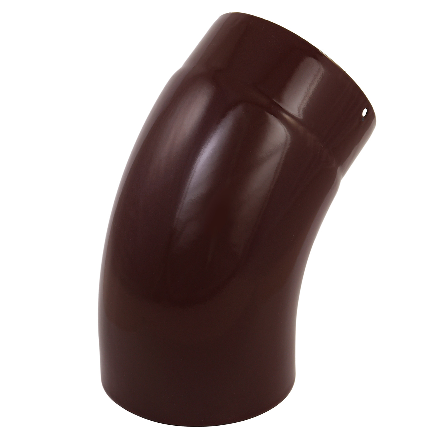 Coude de conduit de fumée / Coude de tuyau de poêle émaillé 150 mm - Coude lisse à 45° Marron